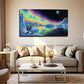 Vibrant Aurora Borealis Bear Wall Art Canvas Office Home Room Framed 120x60cm