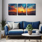 3pcs The Sky, A Lone Person  Wall Art Set Canvas Framed 40x60cm - High Quality Print 100% Australian Made Wall Canvas Ready to Hang