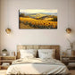 Sunflower Field Landscape Hills Wall Art Canvas Office Home Room Framed 120x60cm