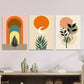 3pcs Modern Abstract Boho Style Metal Print Ready to Hang Art