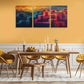 3pcs Colorful Geometric Shapes Metal Print Ready to Hang Art