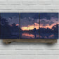 3pcs Colored Highway Sunset Clouds Metal Print Ready to Hang Art