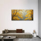 Yellow Trees Forest Wall Art Canvas Office Home Room Framed 80x45cm