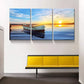 3pcs Nautical Beach Theme with Sea Metal Print Ready to Hang Art