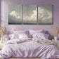 3pcs Dreamy Blue Sky And Horizon Landscape Metal Print Ready to Hang Art