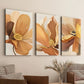 3pcs Abstract Art Floral Elegant Yellow & Gold Wall Art Set Canvas Framed 40x60cm - High Quality Print 100% Australian Made Wall Canvas Ready to Hang