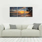 3pcs Tropical Island Beach Tree Sunset Metal Print Ready to Hang Art