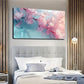 Red Line Floral Branches Wall Art canvas office home room framed 120x60cm