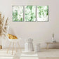 3pcs Modern 3 Green Abstract Stylish Posters Metal Print Ready to Hang Art
