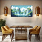 Serene Lake Reflection Greenery Wall Art Canvas Office Home Room Framed 120x60cm