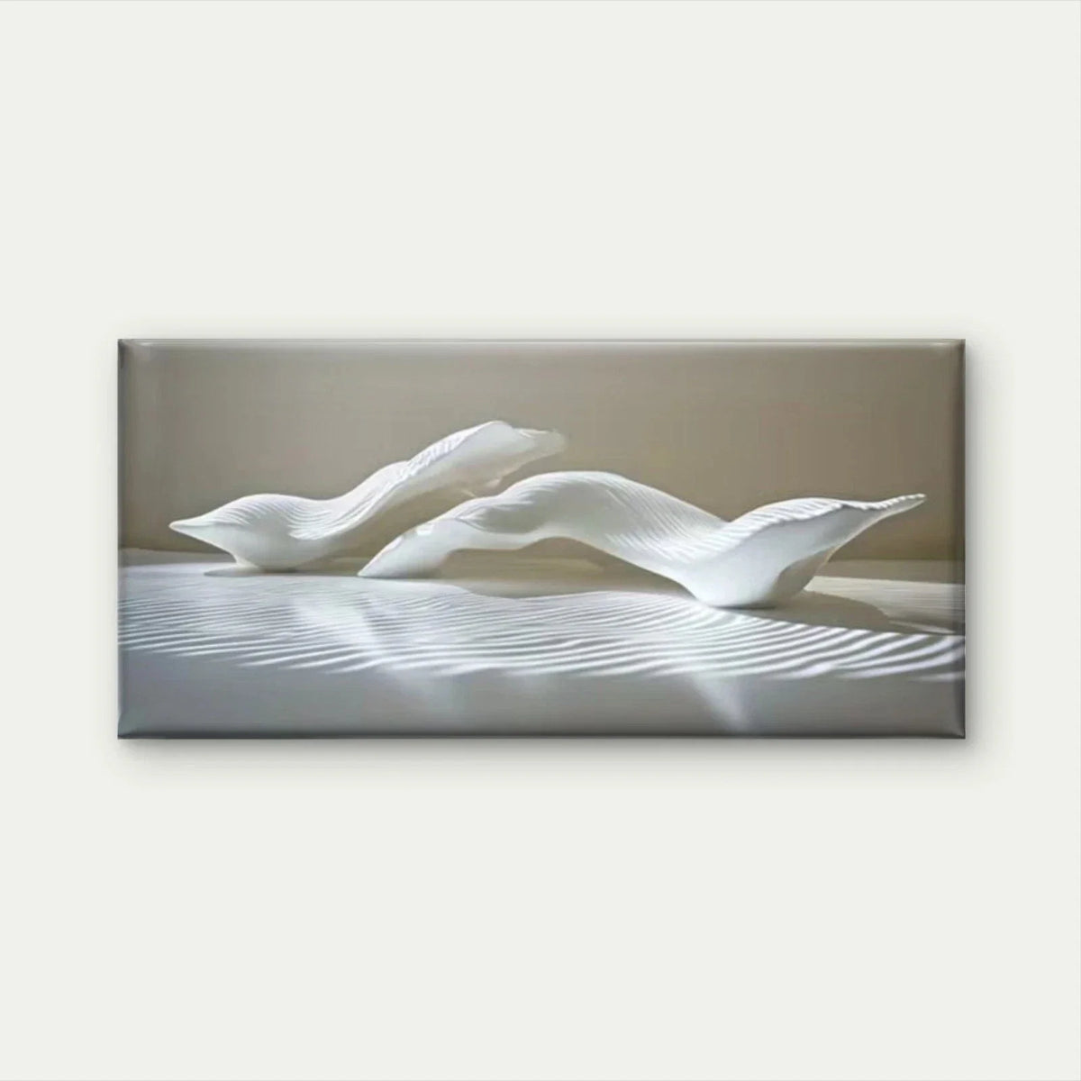Tranquility White Clouds Wall Art Canvas Office Home Room Framed 80x45cm
