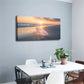 A White Feather Placed Beach Wall Art Canvas Office Home Room Framed 120x60cm