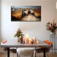 Ancient Wooden Boats Are Moored Wall Art Canvas Office Home Room Framed 80x45cm
