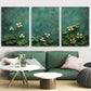 3pcs Vertical Botanical Clover Metal Print Ready to Hang Art