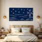 Stunning Starry Night Wall Art Canvas Office Home Room Framed 80x45cm