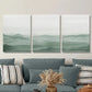 3pcs Sage Green, Watercolor Abstract  Metal Print Ready to Hang Art