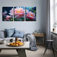 3pcs Beautiful Flowers In Bloom Wall Art Set Canvas Framed 40x60cm - High Quality Print 100% Australian Made Wall Canvas Ready to Hang