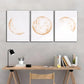 3pcs Simple Style Moon Changes Decoration Metal Print Ready to Hang Art