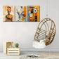 3pcs Modern Abstract Ethnic African Wall Art Metal Print Ready to Hang Art