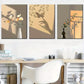3pcs Showing Beautiful Flower And Sun Plant Metal Print Ready to Hang Art