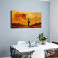 Modern Desert Storm Cactus Wall Art Canvas Office Home Room Framed 120x60cm