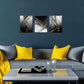3pcs Golden Modern Abstract Black and White  Metal Print Ready to Hang Art