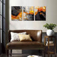 3pcs Abstract Pictures  Metal Print Ready to Hang Art