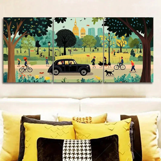 3pcs  London Taxi, Luxurious  Wall Art Set Canvas Framed 40x60cm - High Quality Print 100% Australian Made Wall Canvas Ready to Hang
