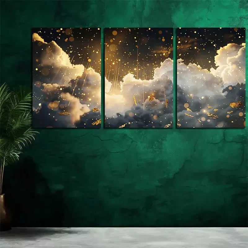 3pcs Celestial Clouds Art Canvas Framed 40x60cm - High Quality Print 100% Australian Made Wall Canvas Ready to Hang