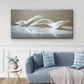 Tranquility White Clouds Wall Art Canvas Office Home Room Framed 80x45cm