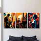 3pcs Jazz Cubist Portrait Orientation Wall Art Set Canvas Framed 40x60cm - High Quality Print 100% Australian Made Wall Canvas Ready to Hang