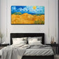 Sunlit Yellow Earth Modern Wall Art Canvas Office Home Room Framed 120x60cm
