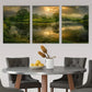 3pcs Sunrise Peaceful Nature Scene Metal Print Ready to Hang Art