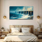Abstract Cliff Ocean Wave Wall Art Canvas Office Home Room Framed 120x60cm