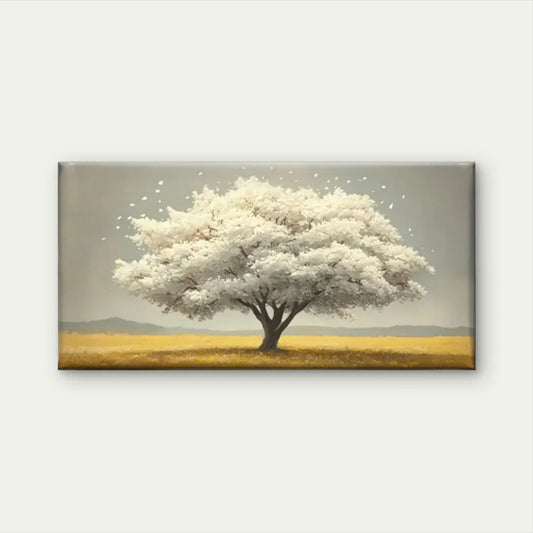 The Trees In Field Peaceful Wall Art Canvas Office Home Room Framed 80x45cm