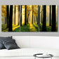 3pcs Forest Trees Sunshine Mid Century Modern Metal Print Ready to Hang Art