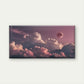 Pink Moon Over Dreamy Purple Sky Wall Art Canvas Office Home Framed 120x60cm