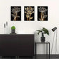 3pcs Yellow Watercolors Flowers  Metal Print Ready to Hang Art