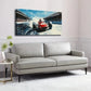 Dynamic Formula 1 Scene Racing Wall Art Canvas Office Home Room Framed 80x45cm