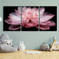 3pcs Decorative Elegant Glass Flower Metal Print Ready to Hang Art