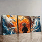 3pcs  Fisherman, Koi Water Wall Art Set Canvas Framed 40x60cm - High Quality Print 100% Australian Made Wall Canvas Ready to Hang
