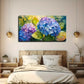 Vibrant Blue Hydrangea Wall Art Canvas Office Home Room Framed 120x60cm
