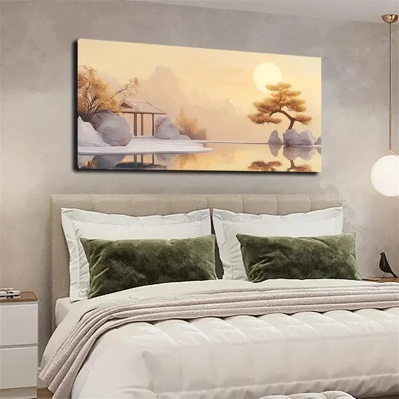 Next to Several Large Stones Wall Art Canvas Office Home Room Framed 120x60cm