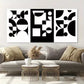 3pcs White & Black Abstract  Canvas Framed 40x60cm - High Quality Print 100% Australian Made Wall Canvas Ready to Hang