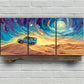 3pcs Starry Night Desert Adventure Metal Print Ready to Hang Art