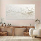 Calm Abstract White Flower wall canvas office home room framed 120x60cm