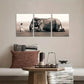 3pcs Elephant and Boy Cultural Poster Metal Print Ready to Hang Art