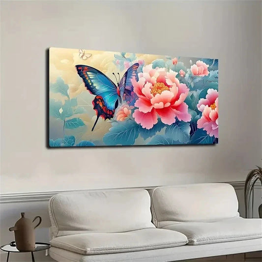 Silvery Leaf Veins Wall Art canvas office home room framed 120x60cm