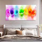 Vibrant Blossom Rainbow Poppies Wall Art Canvas Office Home Room Framed 120x60cm