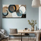 Colorful Circle Design Modern Wall Art Canvas Office Home Room Framed 120x60cm